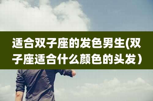 适合双子座的发色男生(双子座适合什么颜色的头发)