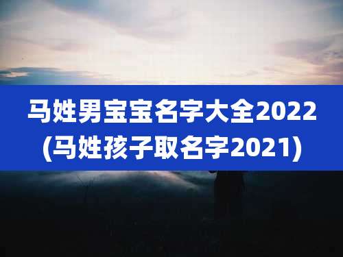 马姓男宝宝名字大全2022(马姓孩子取名字2021)