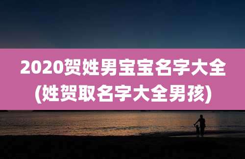 2020贺姓男宝宝名字大全(姓贺取名字大全男孩)