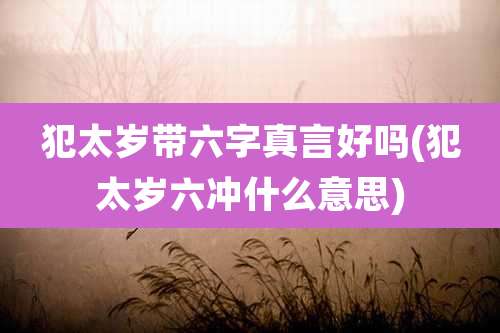 犯太岁带六字真言好吗(犯太岁六冲什么意思)