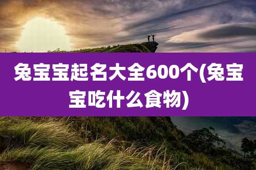 兔宝宝起名大全600个(兔宝宝吃什么食物)