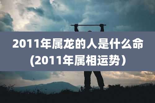2011年属龙的人是什么命(2011年属相运势)