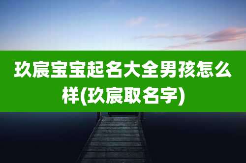 玖宸宝宝起名大全男孩怎么样(玖宸取名字)