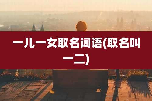 一儿一女取名词语(取名叫一二)