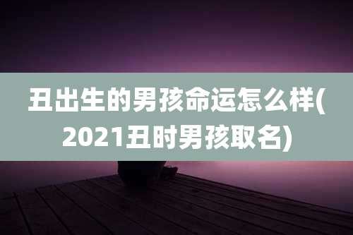 丑出生的男孩命运怎么样(2021丑时男孩取名)