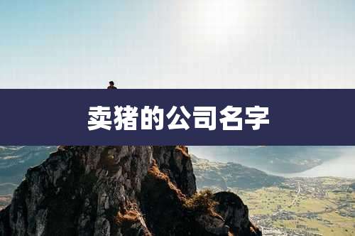 卖猪的公司名字