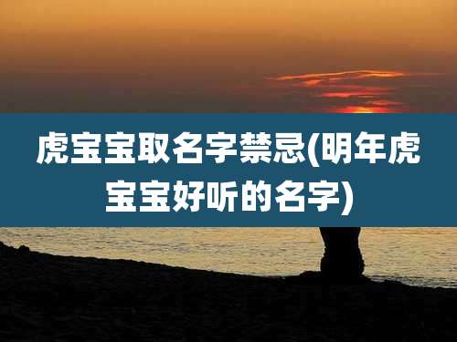 虎宝宝取名字禁忌(明年虎宝宝好听的名字)