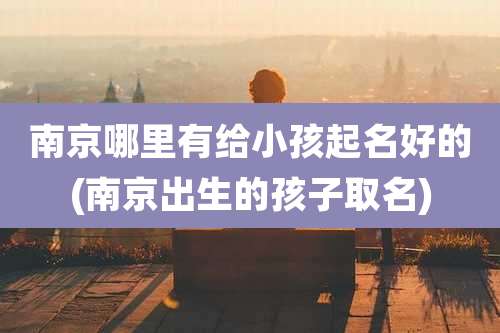 南京哪里有给小孩起名好的(南京出生的孩子取名)