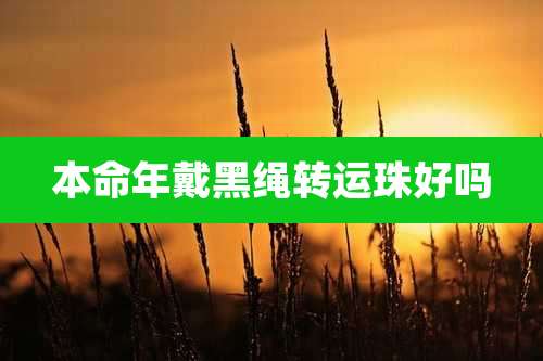 本命年戴黑绳转运珠好吗