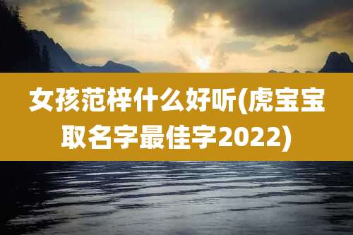 女孩范梓什么好听(虎宝宝取名字最佳字2022)