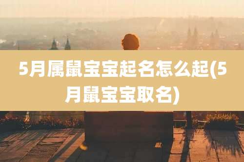 5月属鼠宝宝起名怎么起(5月鼠宝宝取名)