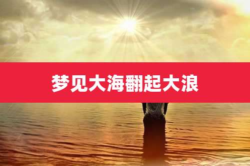 梦见大海翻起大浪