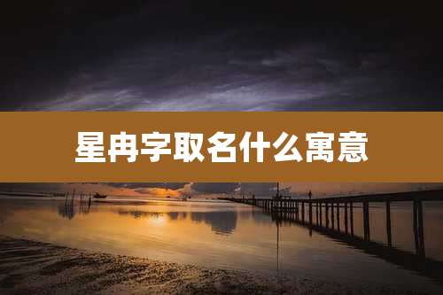 星冉字取名什么寓意