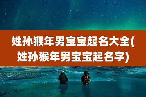 姓孙猴年男宝宝起名大全(姓孙猴年男宝宝起名字)