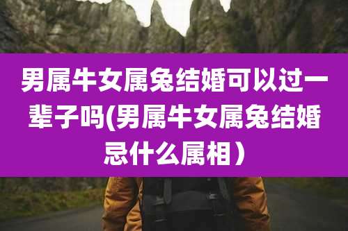 男属牛女属兔结婚可以过一辈子吗(男属牛女属兔结婚忌什么属相）