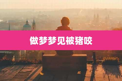 做梦梦见被猪咬