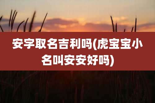 安字取名吉利吗(虎宝宝小名叫安安好吗)