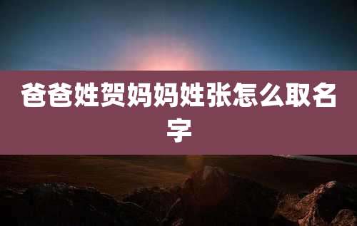 爸爸姓贺妈妈姓张怎么取名字