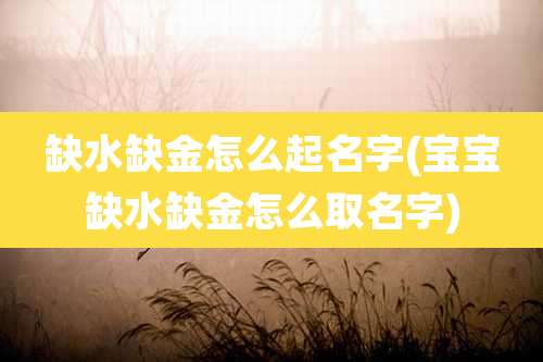 缺水缺金怎么起名字(宝宝缺水缺金怎么取名字)