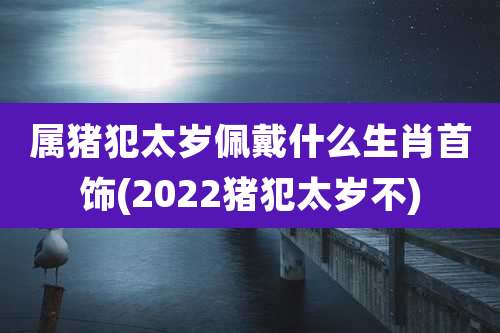 属猪犯太岁佩戴什么生肖首饰(2022猪犯太岁不)