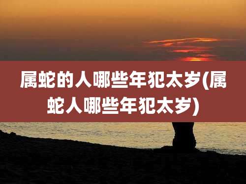 属蛇的人哪些年犯太岁(属蛇人哪些年犯太岁)