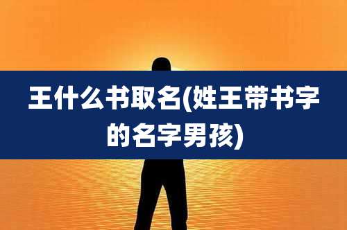 王什么书取名(姓王带书字的名字男孩)