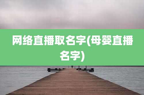 网络直播取名字(母婴直播名字)