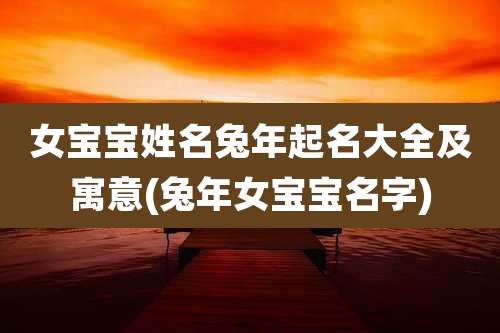 女宝宝姓名兔年起名大全及寓意(兔年女宝宝名字)