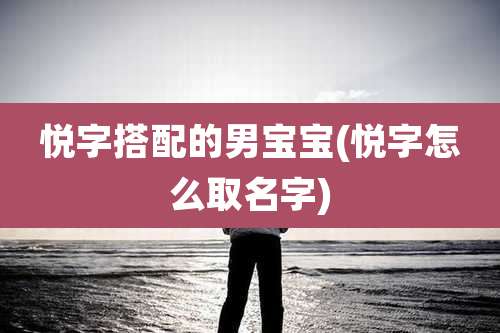 悦字搭配的男宝宝(悦字怎么取名字)