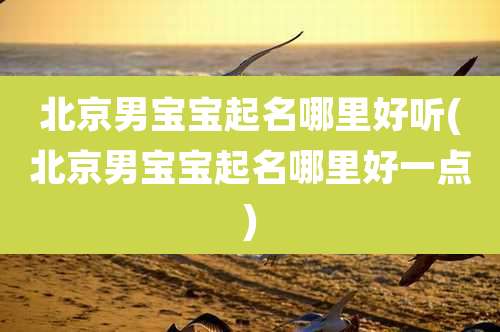 北京男宝宝起名哪里好听(北京男宝宝起名哪里好一点)