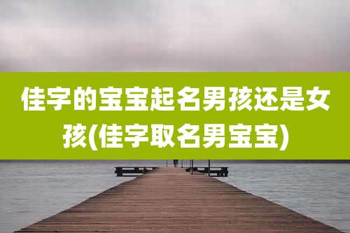 佳字的宝宝起名男孩还是女孩(佳字取名男宝宝)