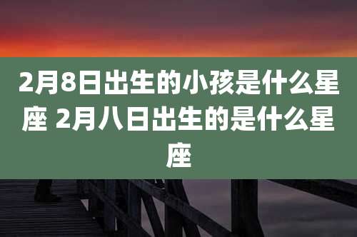 2月8日出生的小孩是什么星座 2月八日出生的是什么星座