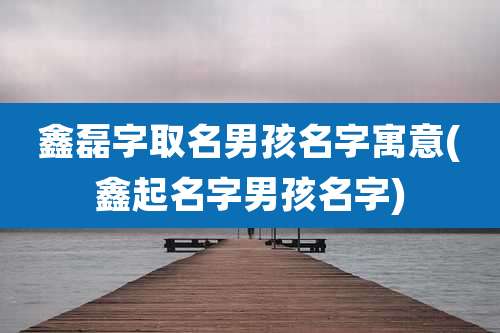 鑫磊字取名男孩名字寓意(鑫起名字男孩名字)