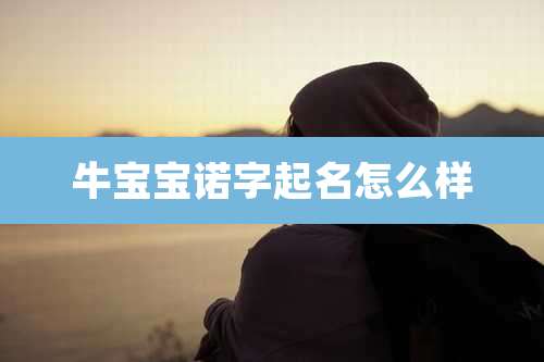 牛宝宝诺字起名怎么样