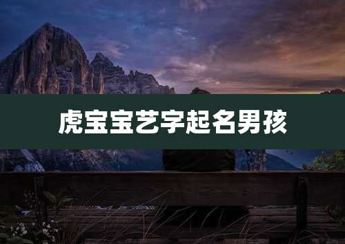 虎宝宝艺字起名男孩