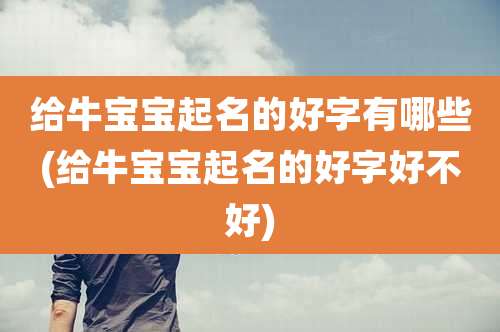 给牛宝宝起名的好字有哪些(给牛宝宝起名的好字好不好)