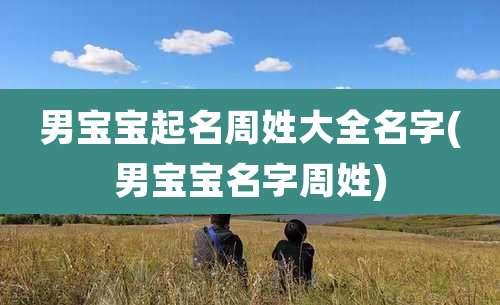 男宝宝起名周姓大全名字(男宝宝名字周姓)