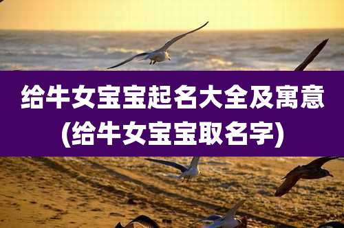给牛女宝宝起名大全及寓意(给牛女宝宝取名字)