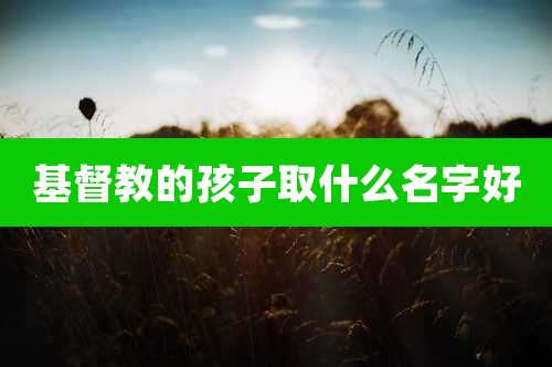基督教的孩子取什么名字好