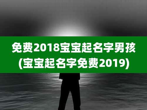 免费2018宝宝起名字男孩(宝宝起名字免费2019)
