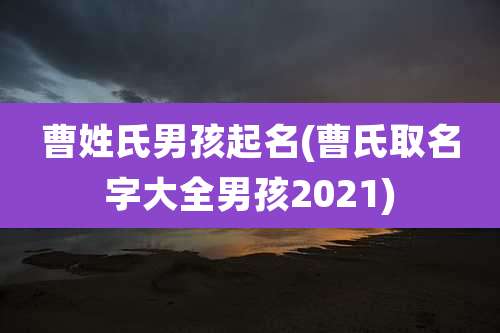 曹姓氏男孩起名(曹氏取名字大全男孩2021)