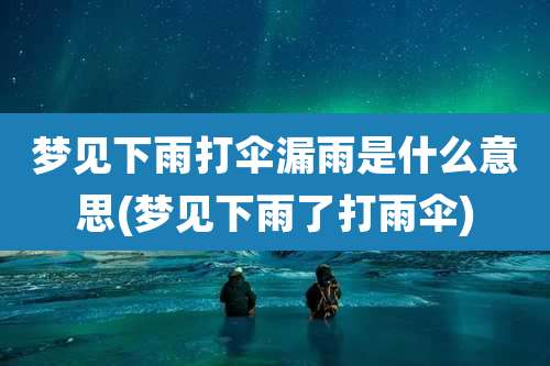 梦见下雨打伞漏雨是什么意思(梦见下雨了打雨伞)