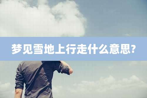 梦见雪地上行走什么意思?