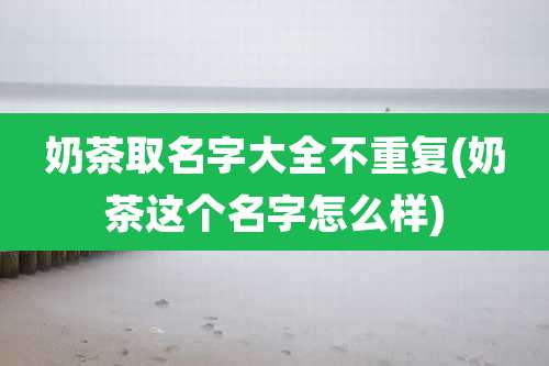 奶茶取名字大全不重复(奶茶这个名字怎么样)