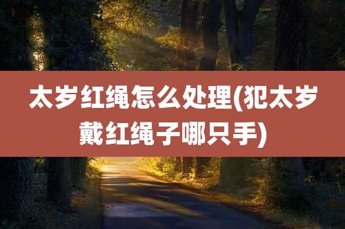 太岁红绳怎么处理(犯太岁戴红绳子哪只手)