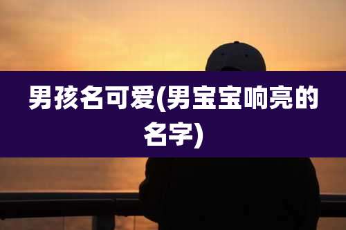 男孩名可爱(男宝宝响亮的名字)