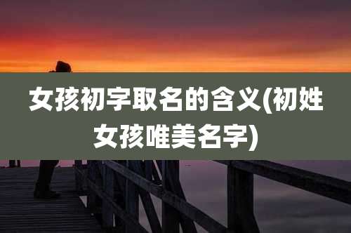 女孩初字取名的含义(初姓女孩唯美名字)
