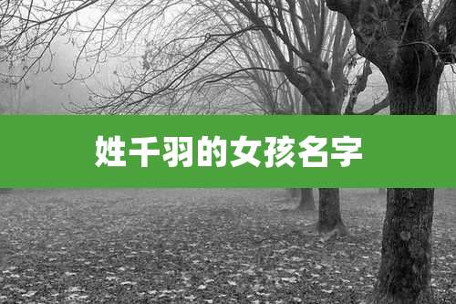 姓千羽的女孩名字