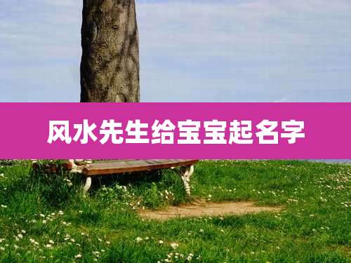 风水先生给宝宝起名字