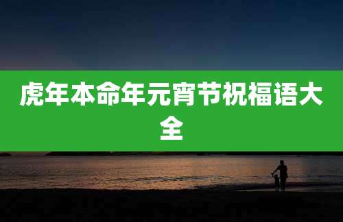 虎年本命年元宵节祝福语大全